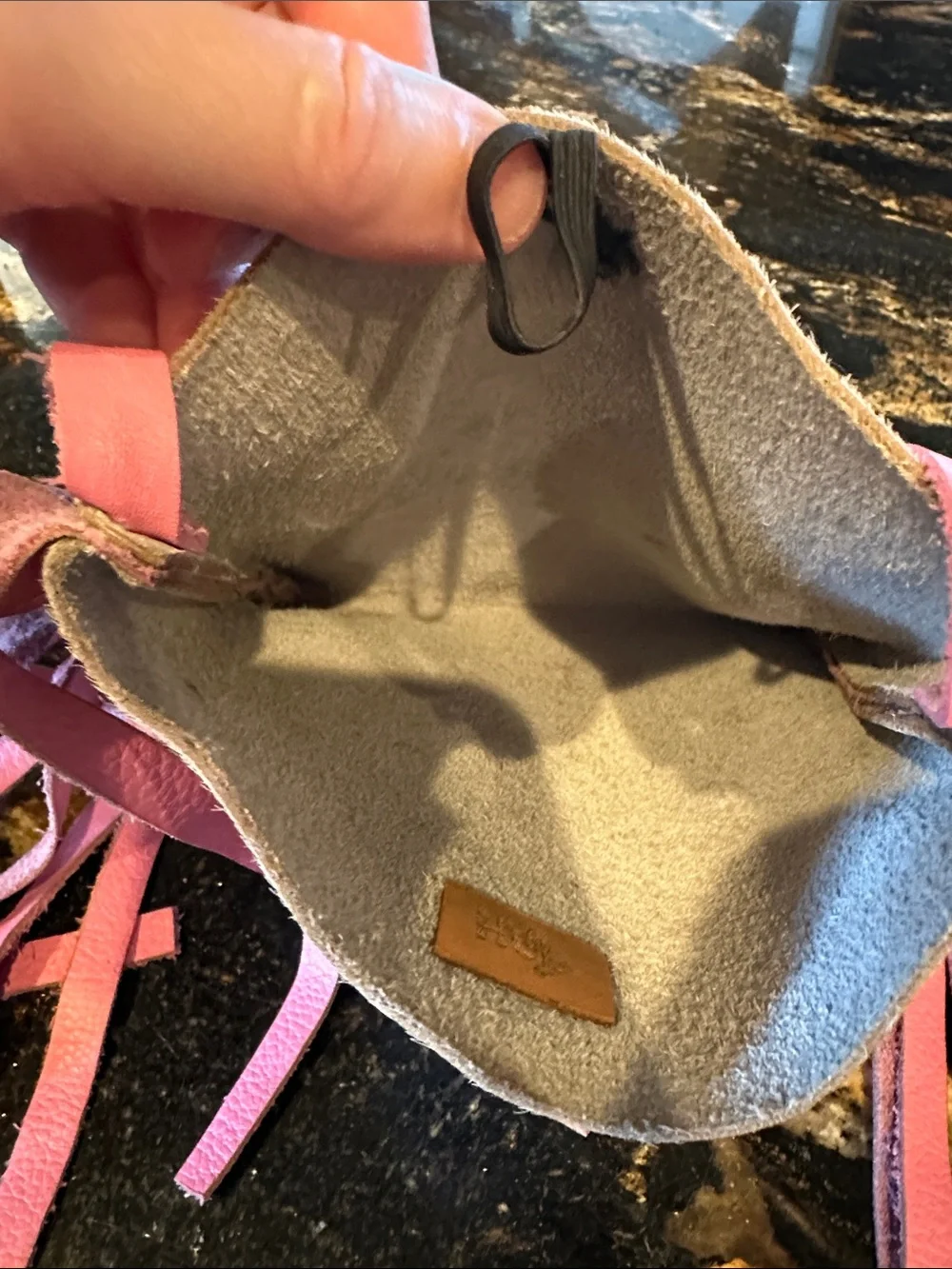 Cowhide girls crossbody